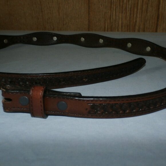 Grants Brown Braided Leather Western Belt with silver Conchos size 36 - Picture 4 of 15